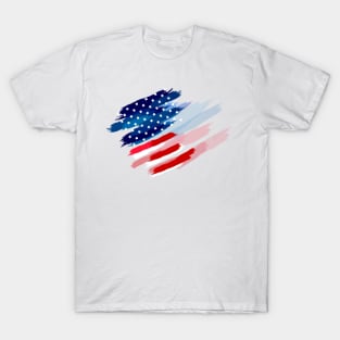 USA Grunge Paint American Flag T-Shirt